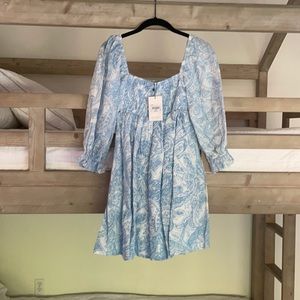 Faithfull the brand Faye paisley mini dress in size XS